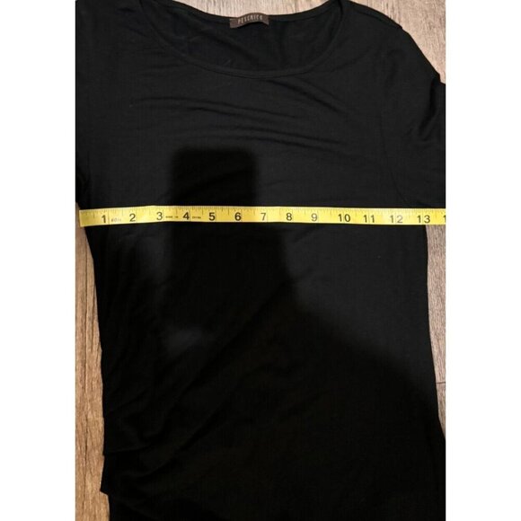 Peserico elastic stretchy ruched middle dress black classy dress size 42 - Picture 4 of 6